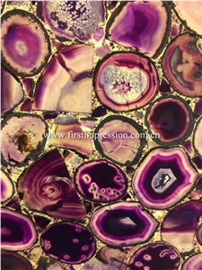 Lilac Agate Gemstone Slabs/Semiprecious Stone