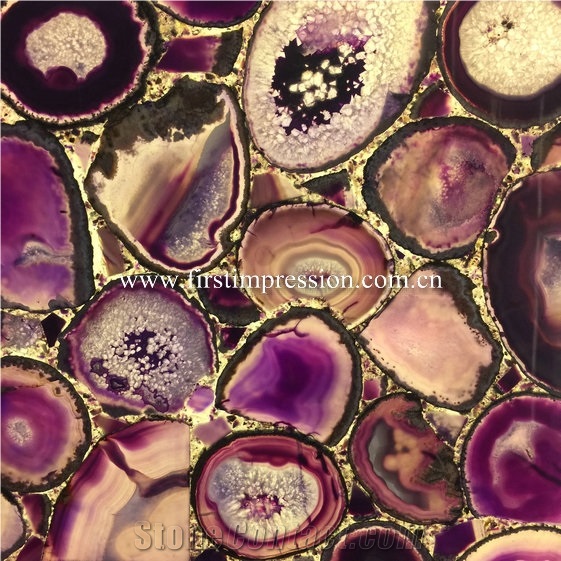 Lilac Agate Gemstone Slabs/Semiprecious Stone