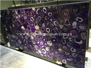 Lilac Agate Semiprecious Stone Slabs/Natural Gemstone