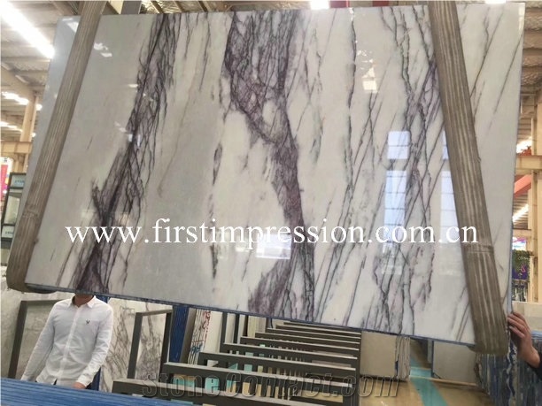 New Polished Lilac Marble Tiles & Slabs