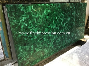 Peacock Green Stone Slabs/Natural Gemstone