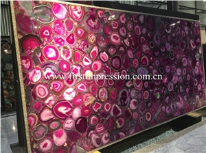 Pink Agate Slabs&Tiles/Natural Gemstone