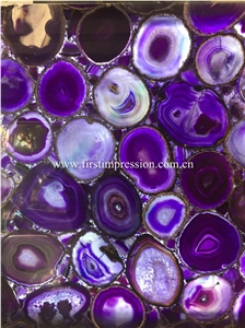 Purple Agate Gemstone Slabs/Semiprecious Stone