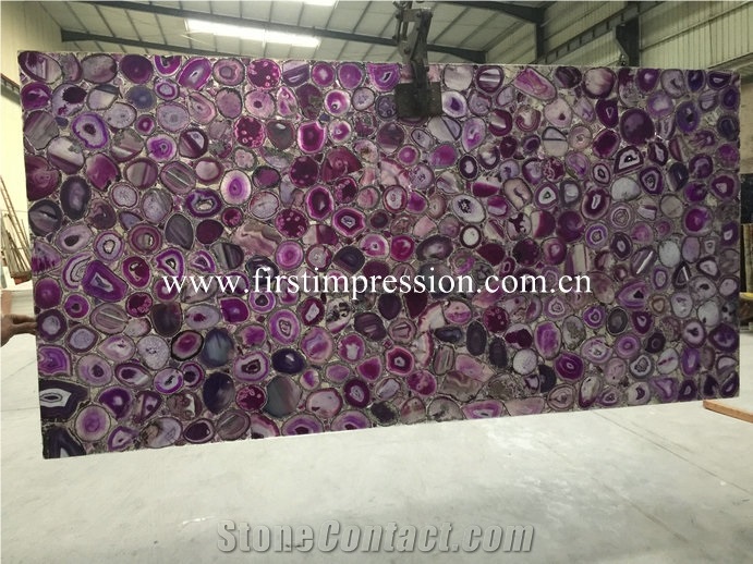 Purple Agate Gemstone Slabs&Tiles