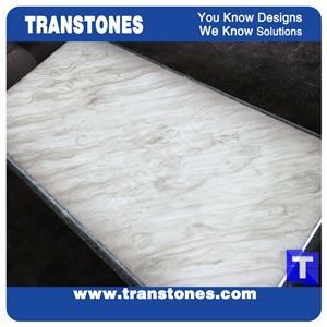 Acrylic Bianco Delicate Juparana Faux Marble Stones