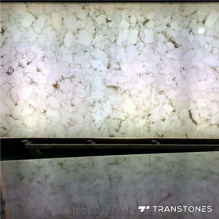 Alabaster Artificial Marble Stone Walling Tile