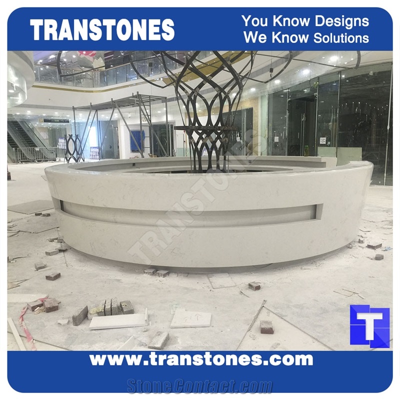Artificial Marble Stone for Round Reception Desk