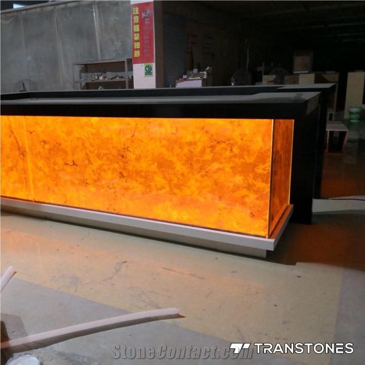 Artificial Marble Stone Onyx Reception Top