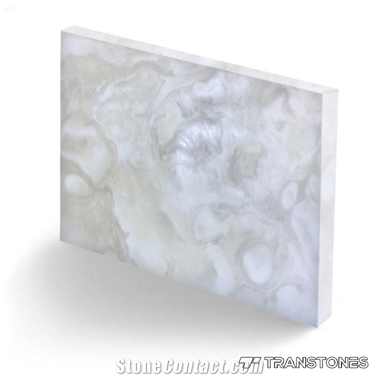 Backlit Artificial Alabaster Marble Panels for Bar
