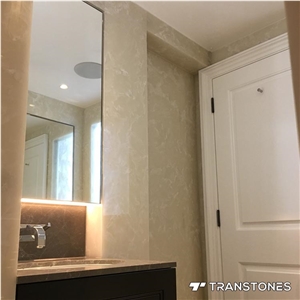 Backlit Faux Stone Slab for Bathroom Wall Panels