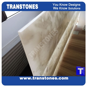 Beige Artificial Solid Surface Onyx Slabs