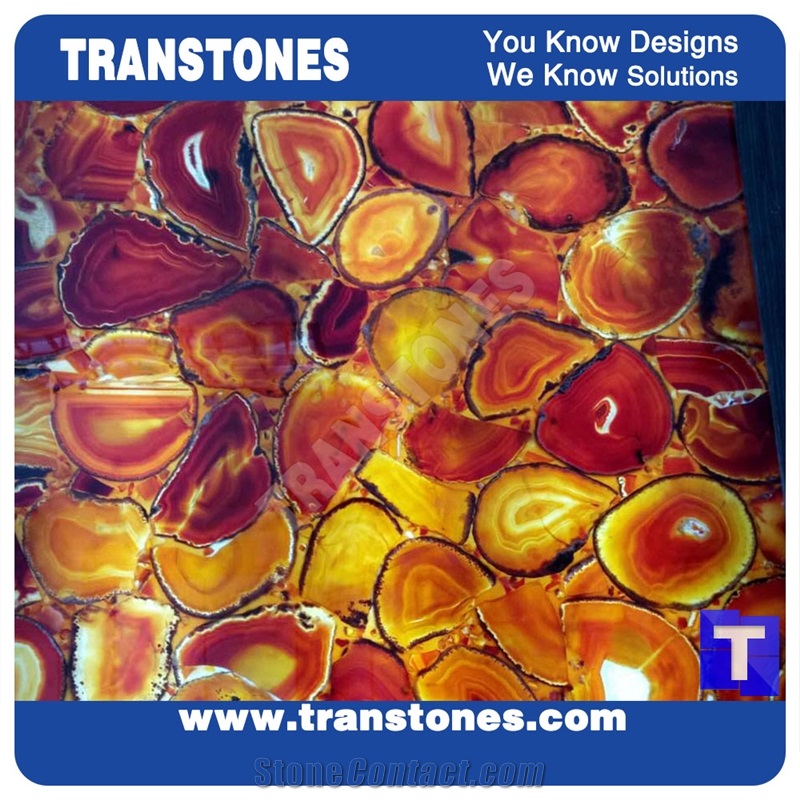 Brown Precious Stone Panel Brown for Luxury Table
