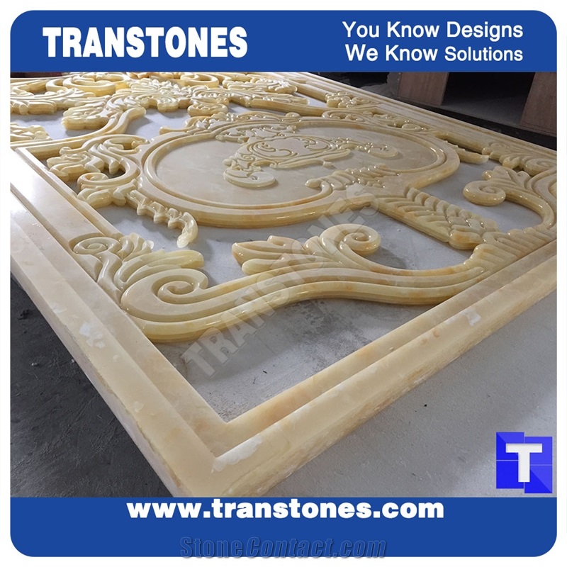 Carved Faux Stone Tiles for Interior Decorations