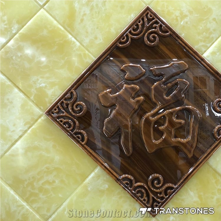 Chinese Classes Style Carving Faux Stone Wall Tile
