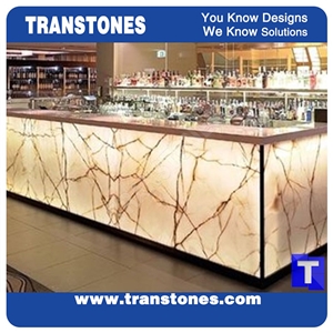 Crystal Beige Artificial Onyx Panel for Bar Top