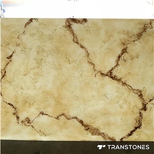 Decorative Yellow Artificial Onyx Slabs