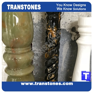 Faux Colorful Onyx Balustrade for Home Decors