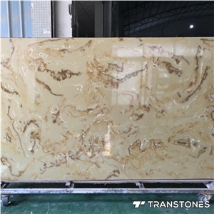 Faux Marble Stone Backlit Resin Panel for Decors