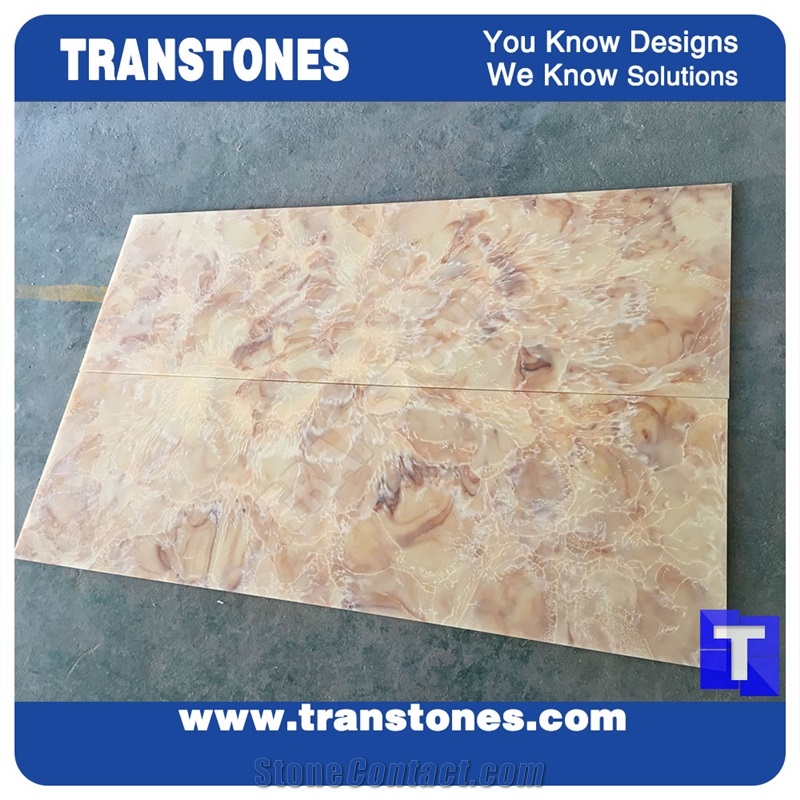 Faux Solid Surface Marble Tiles for Cladding