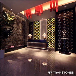 Faux Stone Backlit Resign Panel Wall Tile Decors