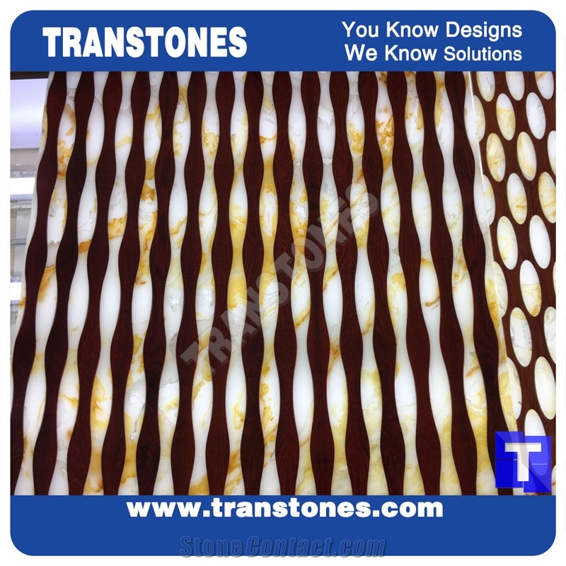Faux Translucent Onyx Slabs for Wall Cladding