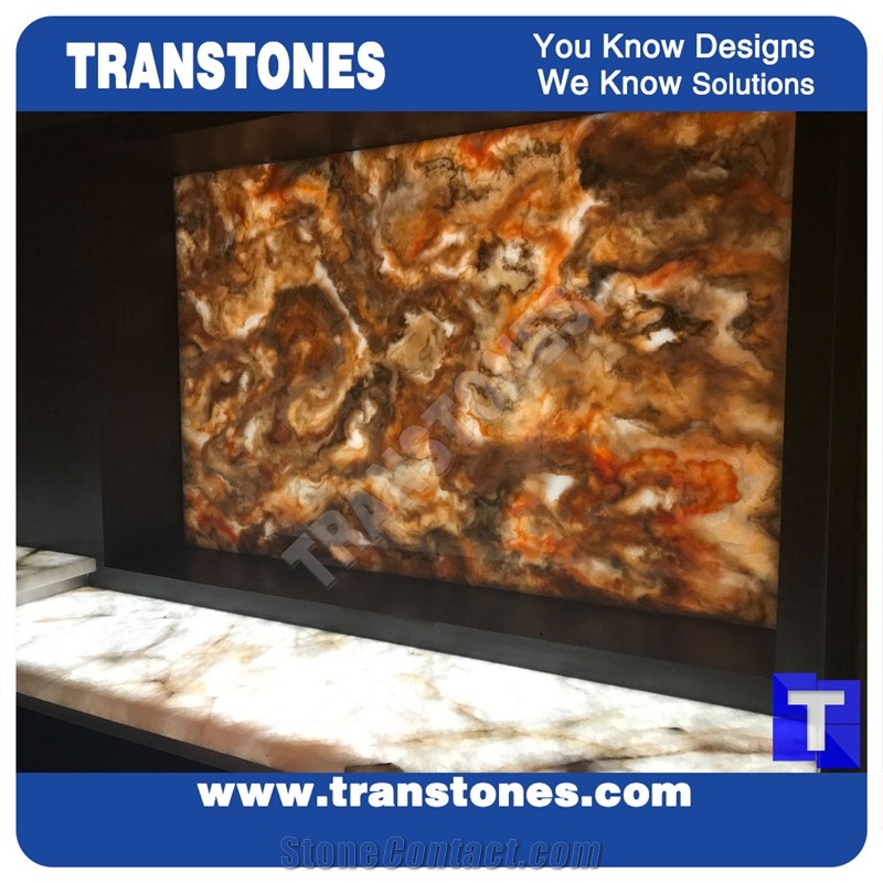 Faux Visuality Backlit Onyx for Hotel Decors