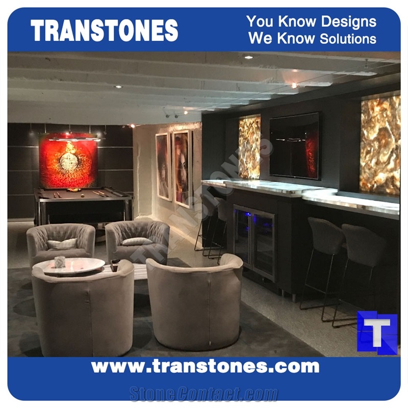 Faux Visuality Backlit Onyx for Hotel Decors