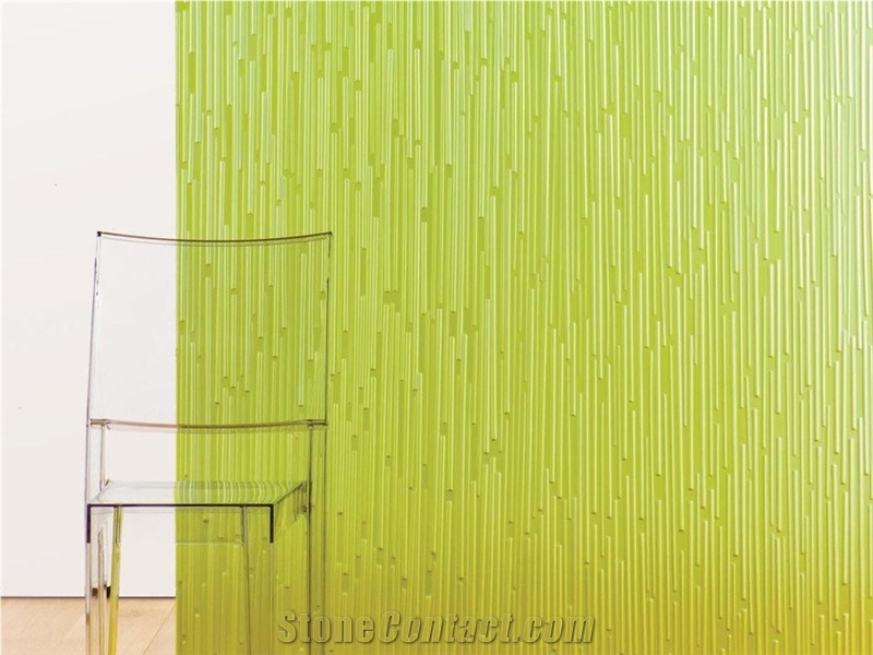 Green Transparent Acrylic Office Decors Walling