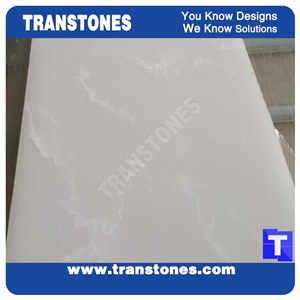 Milky White Faux Alabaster Translucent Backlit Stone