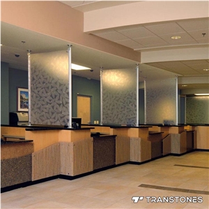 Plant Pattern Acrylic Slabs Commercial Decors