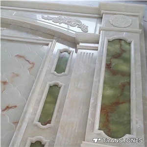Polished Artificial Alabaster Panels for Home Decor Fabricated