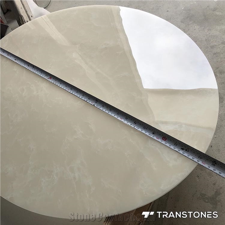 Polished Artificial Stone for Round Table Made
