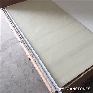 Pure White Stone Backlit Resin for Wall Cladding