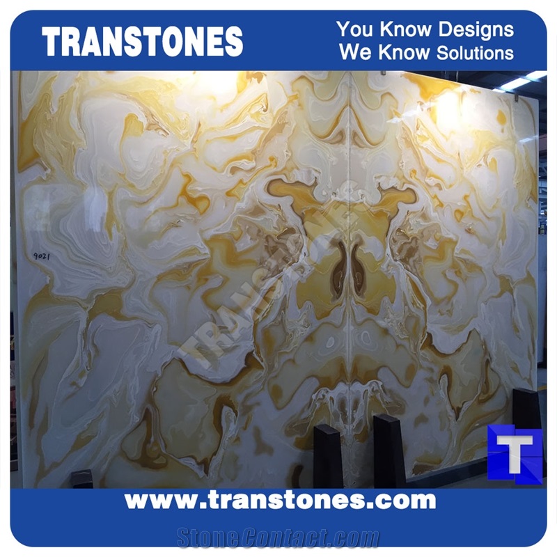 Red Dragon Translucent Artificial Onyx Wall Panel