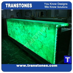 Resin Glass Marble Stones Reception Desk