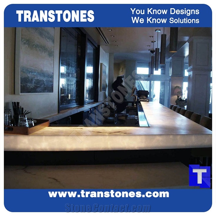 Resin Glass Marble Stones Reception Desk from China