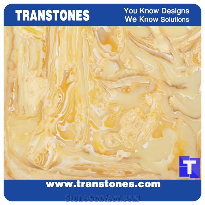 Translucent Resin Panel for Wall Covering and Tops