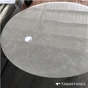 Transparent Backlit Artificial Stone Table Top