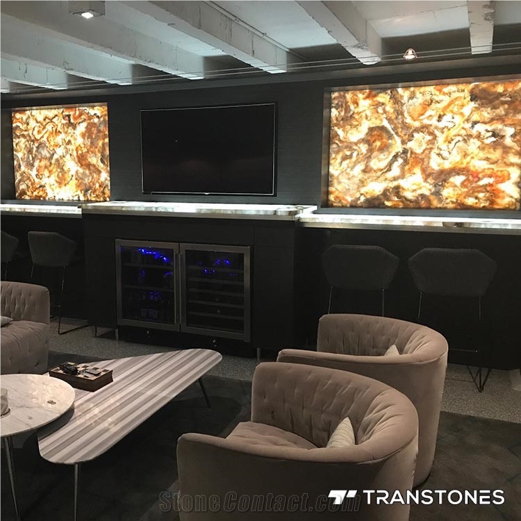 Transparent Marble Stone Faux Onyx Building Slabs