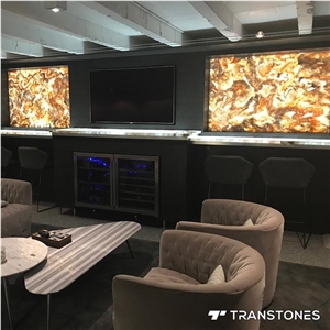 Transparent Marble Stone Faux Onyx Building Slabs