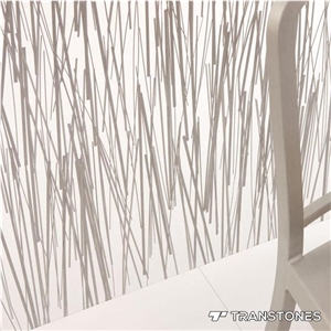 White Acrylic Panel Branch Design Interior Design
