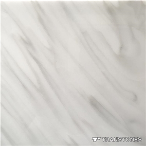 White Faux Onyx Marble Translucent Alabaster Sheet