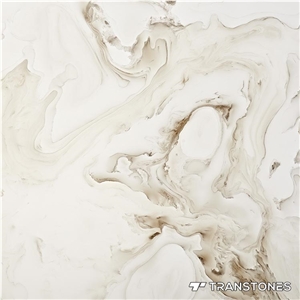 White Faux Onyx Marble Translucent Resin Panel