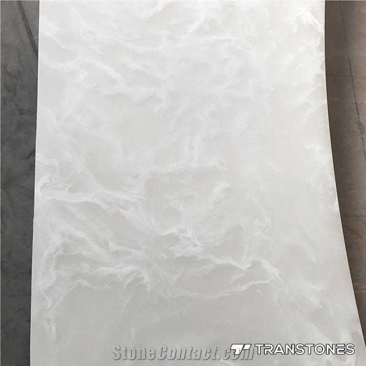 White Faux Onyx Stone Tiles & Slabs for Interior