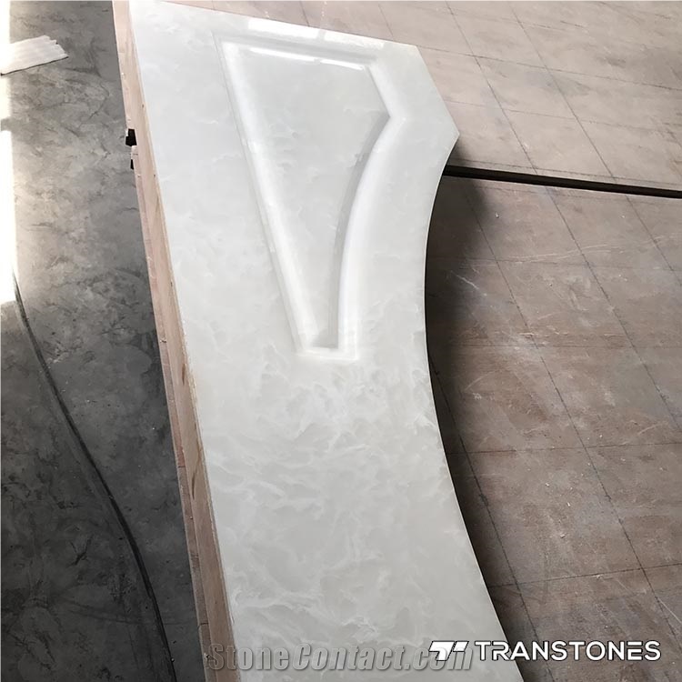 White Faux Stone Polished for Home Decor Fabricate