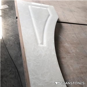 White Faux Stone Polished for Home Decor Fabricate