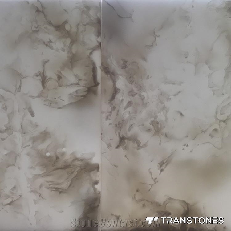 White Onyx Marble Artificial Stone Slab for Wall