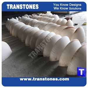 White Solid Surface Faux Alabaster Panels Decors