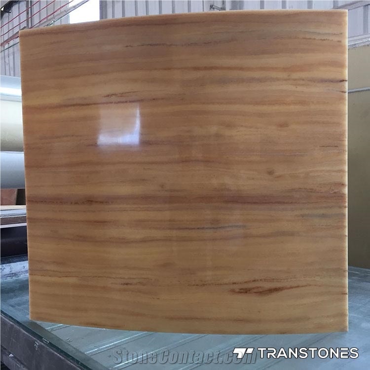 Yellow Artificial Onyx Stone for Table Tops
