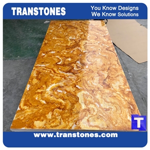 Yellow Artificial Translucent Onyx Sheet & Slabs